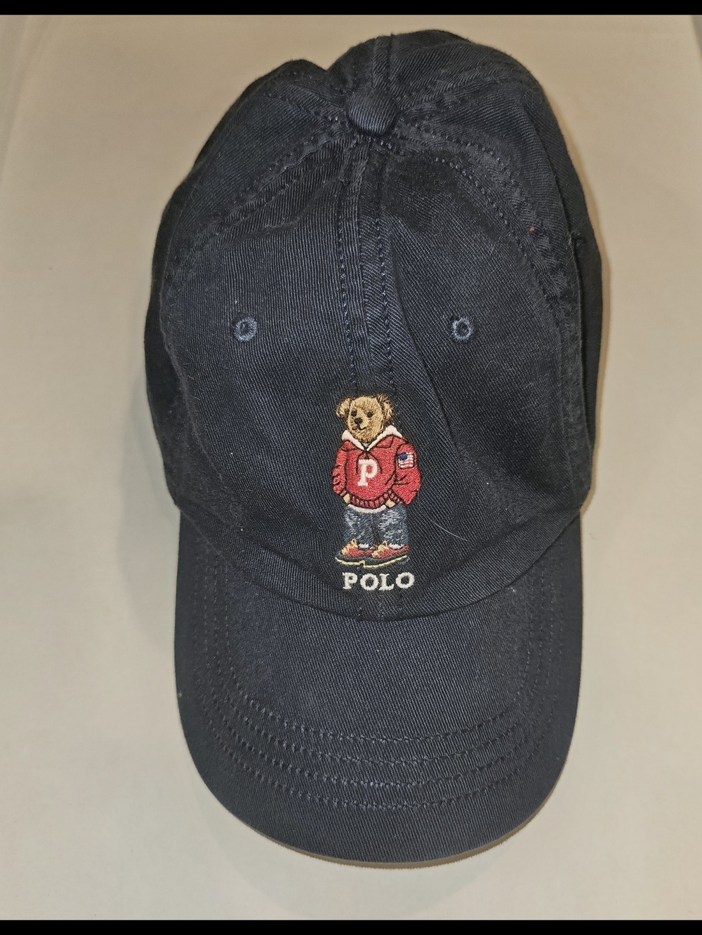 2013 Polo Ralph Lauren Polo Bear Strapback Hat Navy Vintage Bear Cap NWOT